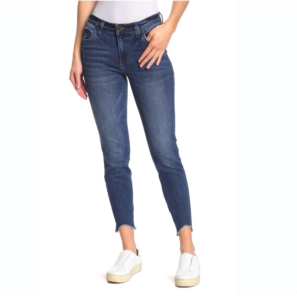 Kut From the Kloth Womens Jeans Size 22W Carlo Fray Hem Ankle Skinny New